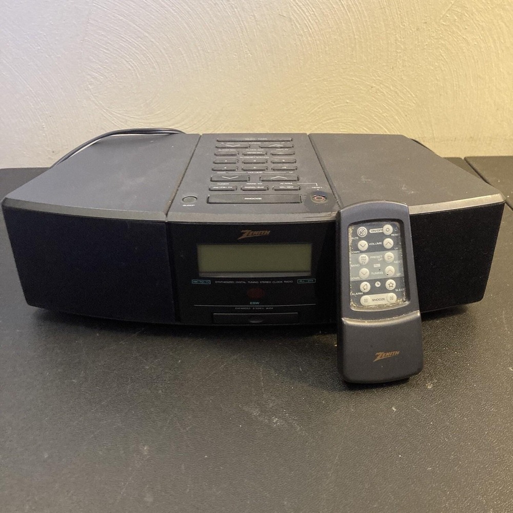 Zenith Clock Radio Z212B Stereo Alarm Clock AM/FM Radio TESTED and WORKS!